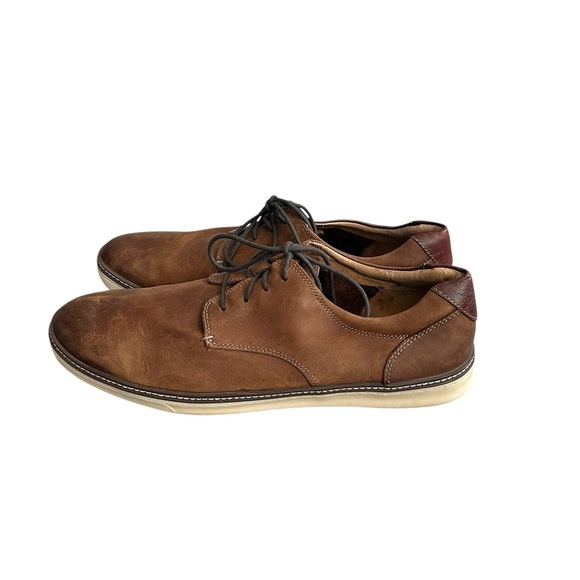 Johnston & Murphy Sheepskin Leather Oxford Dress Shoes Brown Sz 16 - Picture 3 of 7